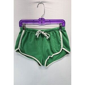 Grayson Threads Shorts Womens M Green Terry Cloth Dolphin Lounge Retro